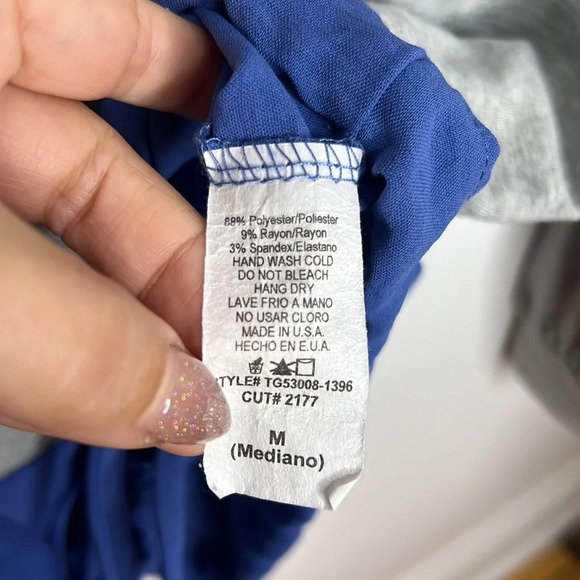 EE:SOME Color Block Mixed Media Cinched Waist Pullover Long Sleeve Popover Top - Picture 8 of 9